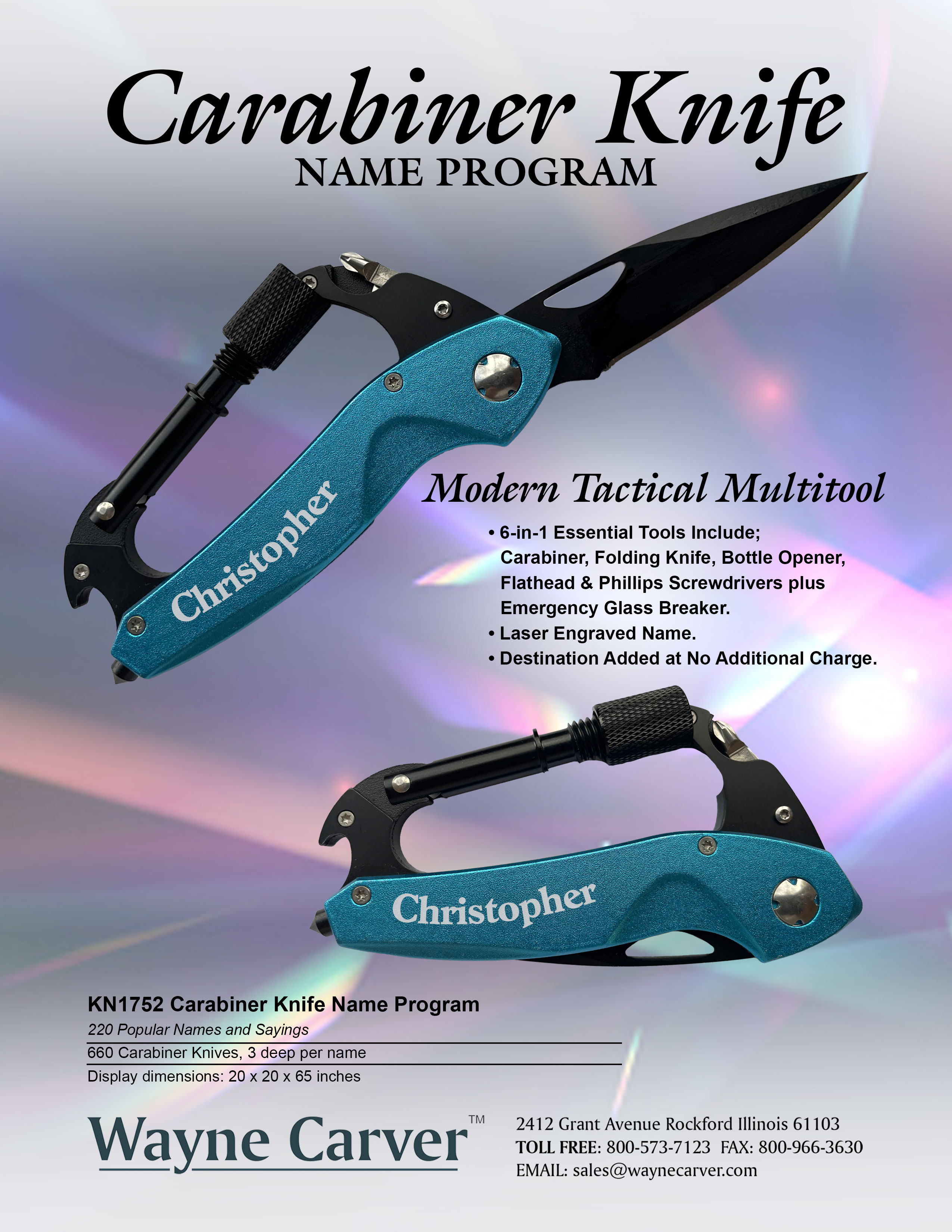 Carabiner Knife flyer
